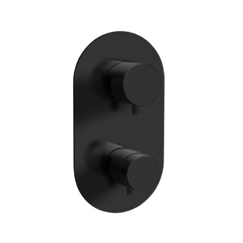 Matte Black Built-in Thermostatic 3-Way Shower Diverter, Rough-In Valve Included Matte Black Built-in Thermostatic 3-Way Shower Diverter, Rough-In Valve Included Remer NT93US-NO